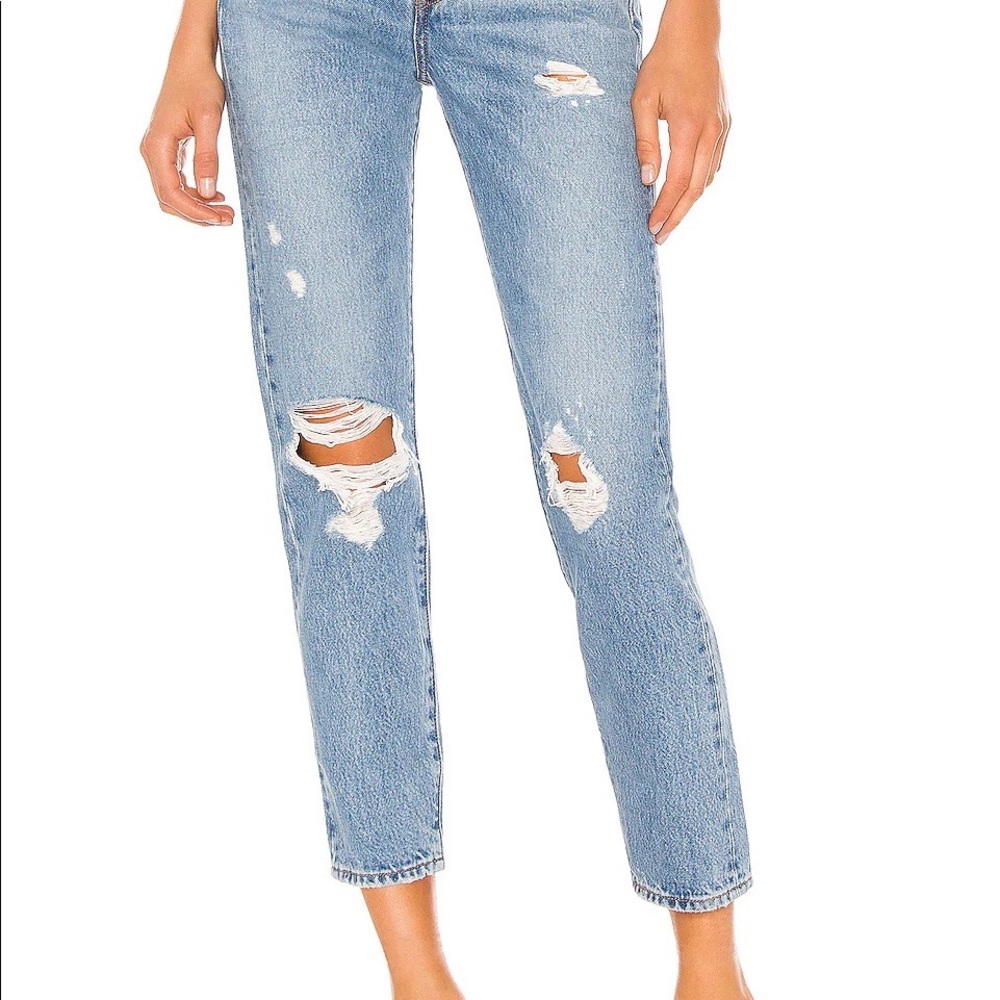 Wedgie Straight Ripped Jeans - High Rise - Picture 2 of 7